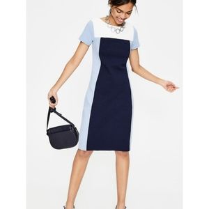 Boden Navy and Light Blue Colorblock Dress